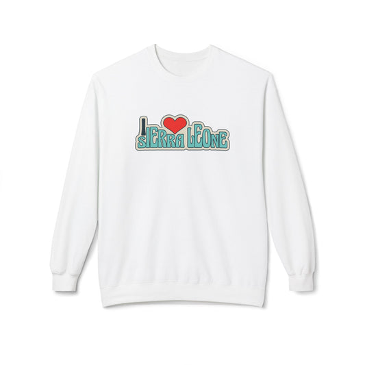 I Love Sierra Leone Unisex Midweight Softstyle Fleece Crewneck Sweatshirt