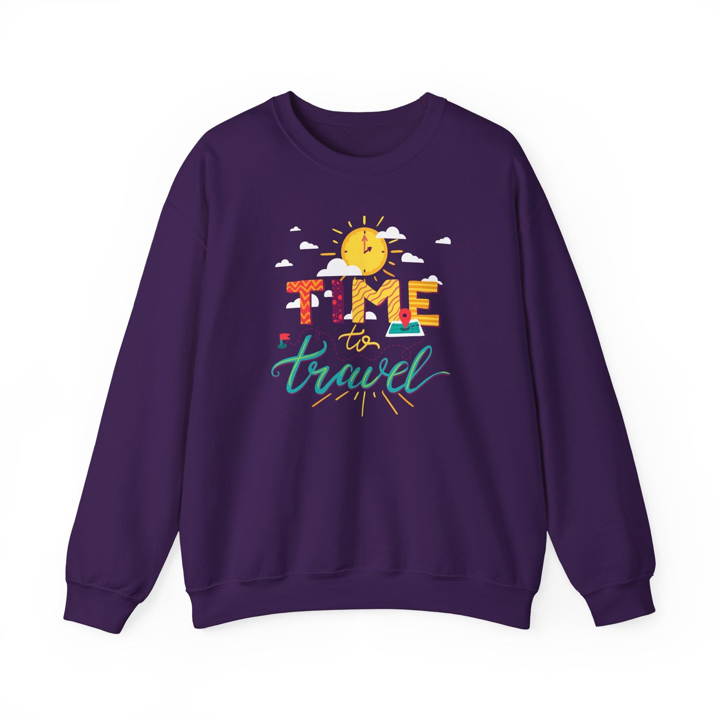 Time to Travel Unisex Heavy Blend™ Crewneck Sweatshirt