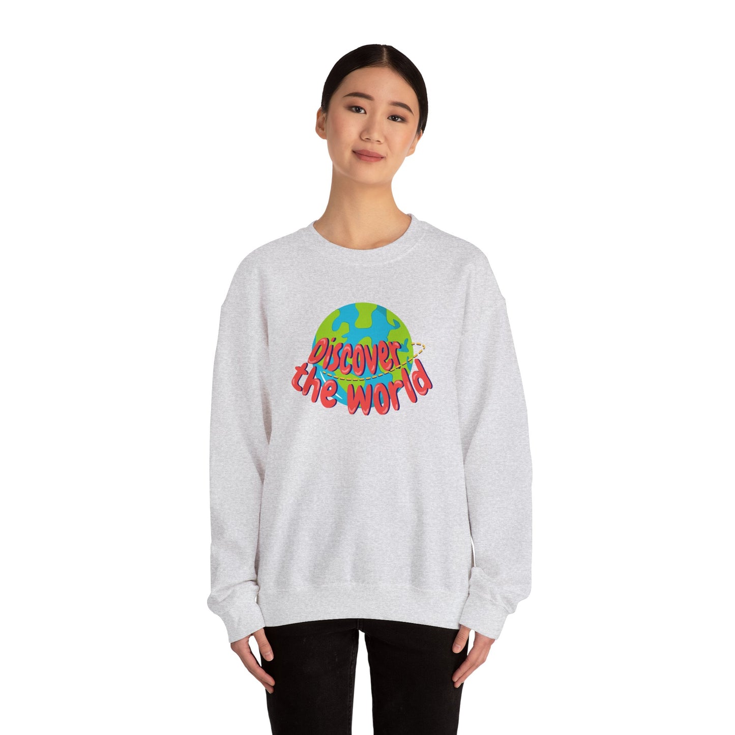 Discover the world Unisex Heavy Blend™ Crewneck Sweatshirt