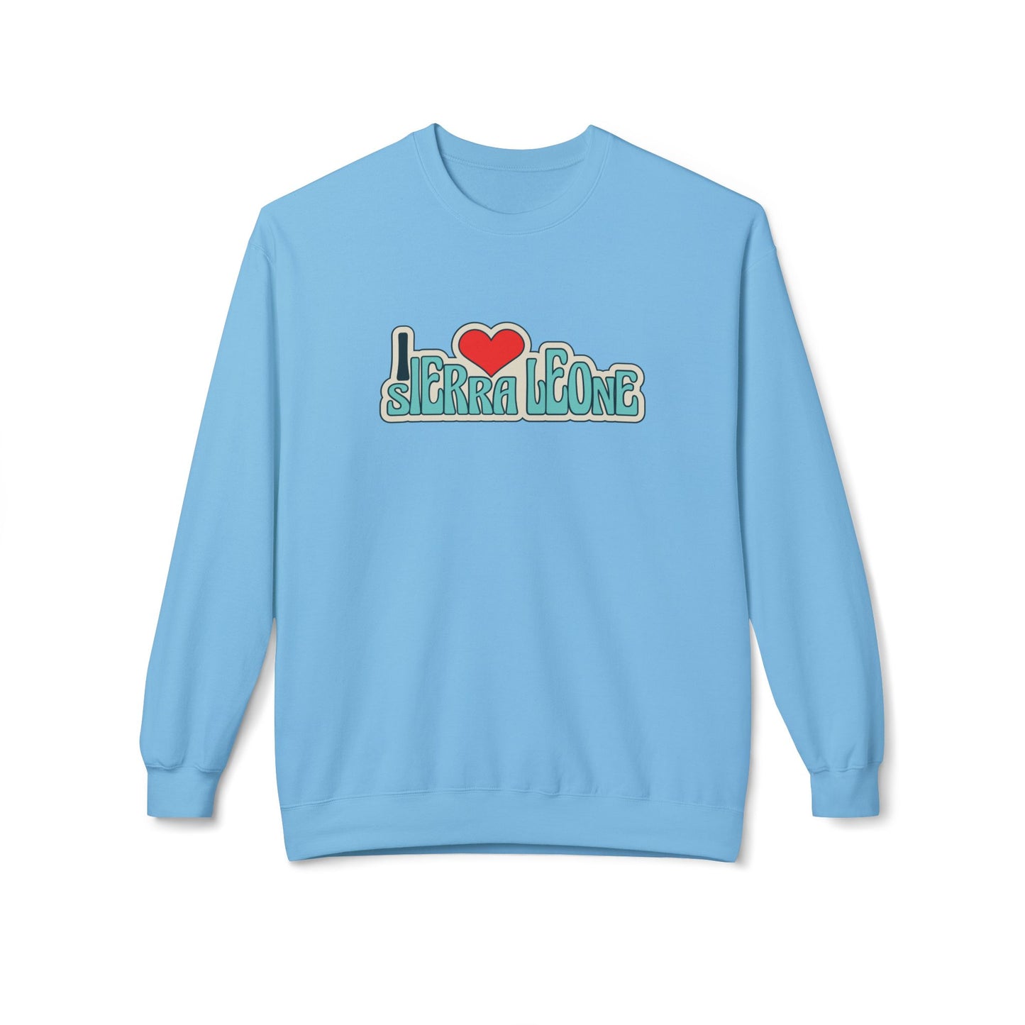 I Love Sierra Leone Unisex Midweight Softstyle Fleece Crewneck Sweatshirt