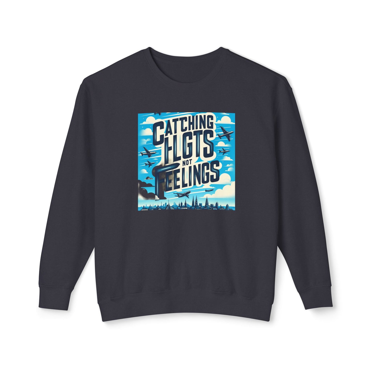 Catching Flights Unisex Lightweight Crewneck Sweatshirt