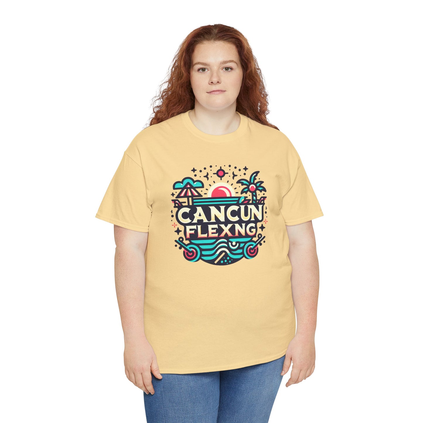 Cancun Flexing Unisex Heavy Cotton Tee